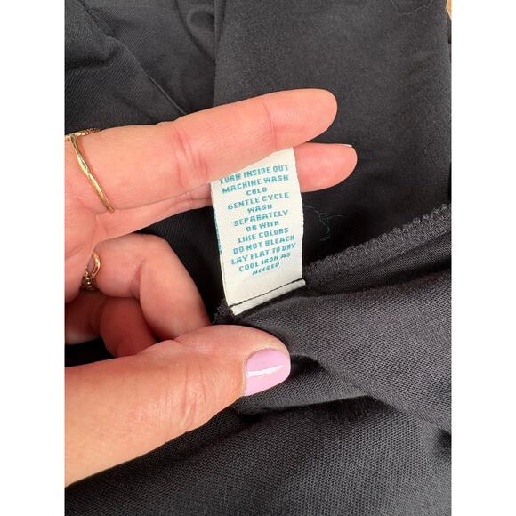 Sundance Black Long Sleeve Faux Twist Cross Wrap Knit Knee Length Dress - Large - Picture 8 of 8